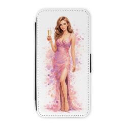 Kryty na mobil | Knižkové puzdro Creative Case 25 Žena so Šampanským – Samsung Galaxy A27 5G | Kryty na mobil