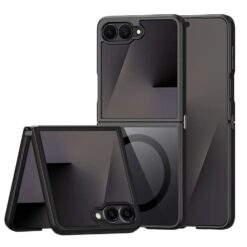 Kryty na mobil | Zadný Kryt Dux Ducis Aimo Mag čierny – Samsung Galaxy Z Flip 8 | Kryty na mobil