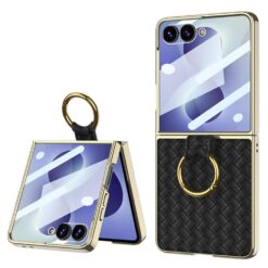Kryt GKK Weave Texture Case čierny – Samsung Galaxy Z Flip 8