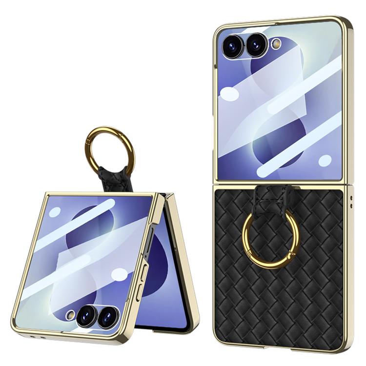 Kryt GKK Weave Texture Case čierny – Samsung Galaxy Z Flip 8 | Kryty na mobil Kryty na mobil | Kryt GKK Weave Texture Case čierny – Samsung Galaxy Z Flip 8 | Kryty na mobil
