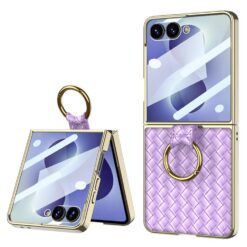 Kryty na mobil | Kryt GKK Weave Texture Case fialový – Samsung Galaxy Z Flip 8 | Kryty na mobil