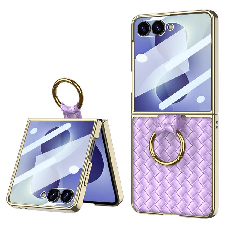 Kryt GKK Weave Texture Case fialový – Samsung Galaxy Z Flip 8 | Kryty na mobil Kryty na mobil | Kryt GKK Weave Texture Case fialový – Samsung Galaxy Z Flip 8 | Kryty na mobil