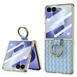 Kryty na mobil | Kryt GKK Weave Texture Case modrý – Samsung Galaxy Z Flip 8 | Kryty na mobil