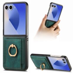 Kryty na mobil | Kryt Pouch Case zelený – Samsung Galaxy Z Flip 8 | Kryty na mobil
