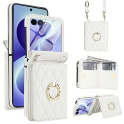 Peňaženkové puzdro Diamond Card case biele – Samsung Galaxy Z Flip 8