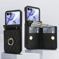 Kryty na mobil | Peňaženkové puzdro Diamond Card case čierne – Samsung Galaxy Z Flip 8 | Kryty na mobil