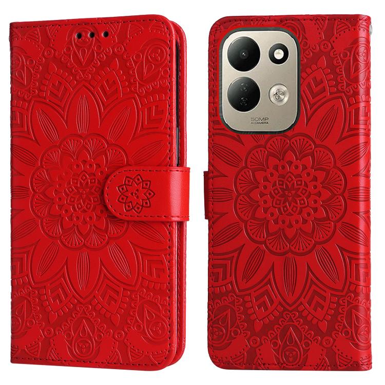 Peňaženkové puzdro Embossing Pattern Slnečnica červené – Xiaomi Redmi 17 | Kryty na mobil Kryty na mobil | Peňaženkové puzdro Embossing Pattern Slnečnica červené – Xiaomi Redmi 17 | Kryty na mobil