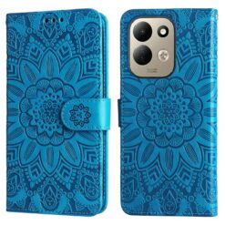 Kryty na mobil | Peňaženkové puzdro Embossing Pattern Slnečnica modré – Xiaomi Redmi 17 | Kryty na mobil