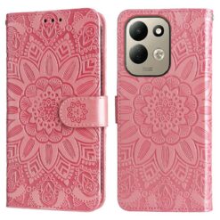 Kryty na mobil | Peňaženkové puzdro Embossing Pattern Slnečnica ružové – Xiaomi Redmi 17 | Kryty na mobil