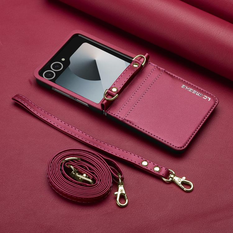 Peňaženkové puzdro Imeeke červené – Samsung Galaxy Z Flip 8 | Kryty na mobil Kryty na mobil | Peňaženkové puzdro Imeeke červené – Samsung Galaxy Z Flip 8 | Kryty na mobil