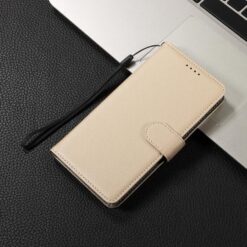 Kryty na mobil | Peňaženkové puzdro Litchi béžové – Google Pixel 11 Pro XL | Kryty na mobil