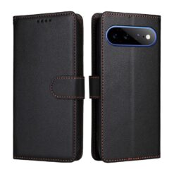 Peňaženkové puzdro Litchi čierne – Google Pixel 11 Pro XL