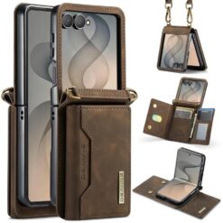 Peňaženkové puzdro Smart Wallet hnedé – Samsung Galaxy Z Flip 8