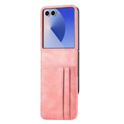 Kryty na mobil | Peňaženkové puzdro Storm Leather case ružové – Samsung Galaxy Z Flip 8 | Kryty na mobil