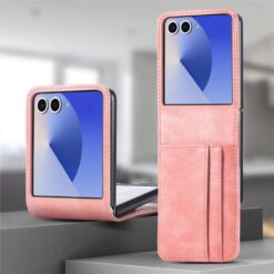 Peňaženkové puzdro Storm Leather case ružové – Samsung Galaxy Z Flip 8 | Kryty na mobil Kryty na mobil | Peňaženkové puzdro Storm Leather case ružové – Samsung Galaxy Z Flip 8 | Kryty na mobil