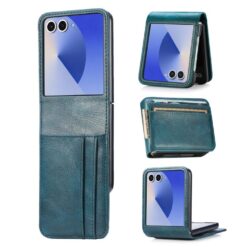 Kryty na mobil | Peňaženkové puzdro Storm Leather case zelené – Samsung Galaxy Z Flip 8 | Kryty na mobil