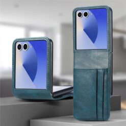 Kryty na mobil | Peňaženkové puzdro Storm Leather case zelené – Samsung Galaxy Z Flip 8 | Kryty na mobil