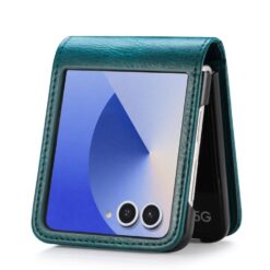 Kryty na mobil | Peňaženkové puzdro Storm Leather case zelené – Samsung Galaxy Z Flip 8 | Kryty na mobil