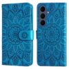 Kryty na mobil | Peňaženkové puzdro Embossing Pattern Slnečnica fialové – Samsung Galaxy S26 FE | Kryty na mobil